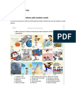 Graded Activities Idioms With Weather Words by Erick Navarrete