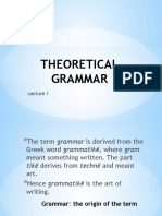 Theoretical Grammar