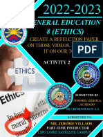 General Education: 8 (Ethics)