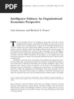 Intelligence Failures An Organizational Economic Perspective