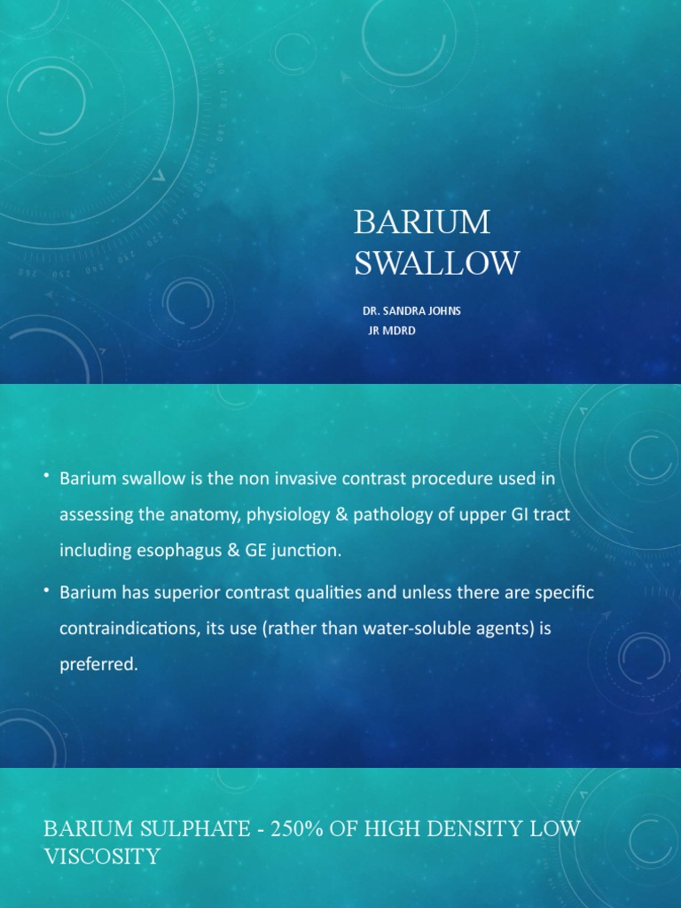 Barium Swallow | PDF | Esophagus | Vein