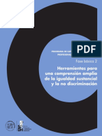 Herramientas para Una Comprensión Amplia de La Igualdad Sustancial y La No Discriminación