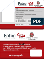 Carteirinha Estudante Fatec