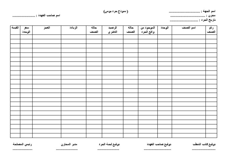 Daily Inventory Template | PDF