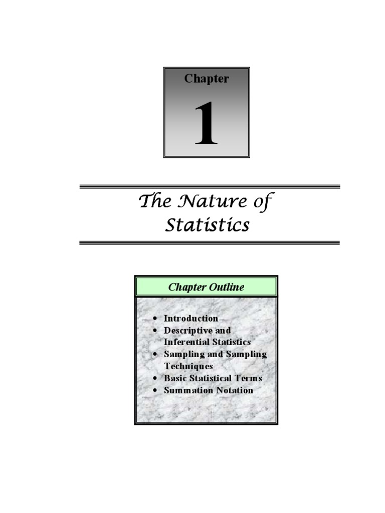 Nature and Scope of Statistics | PDF | Sampling (Statistics) | Level Of ...