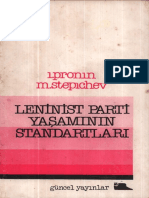 İ Pronin M Stepichev Leninist Parti Yaşamının Standartları Güncel