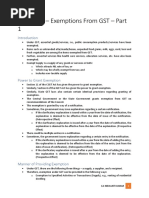 Chapter 5 - Exemptions From GST - Plus Notes - Part 1