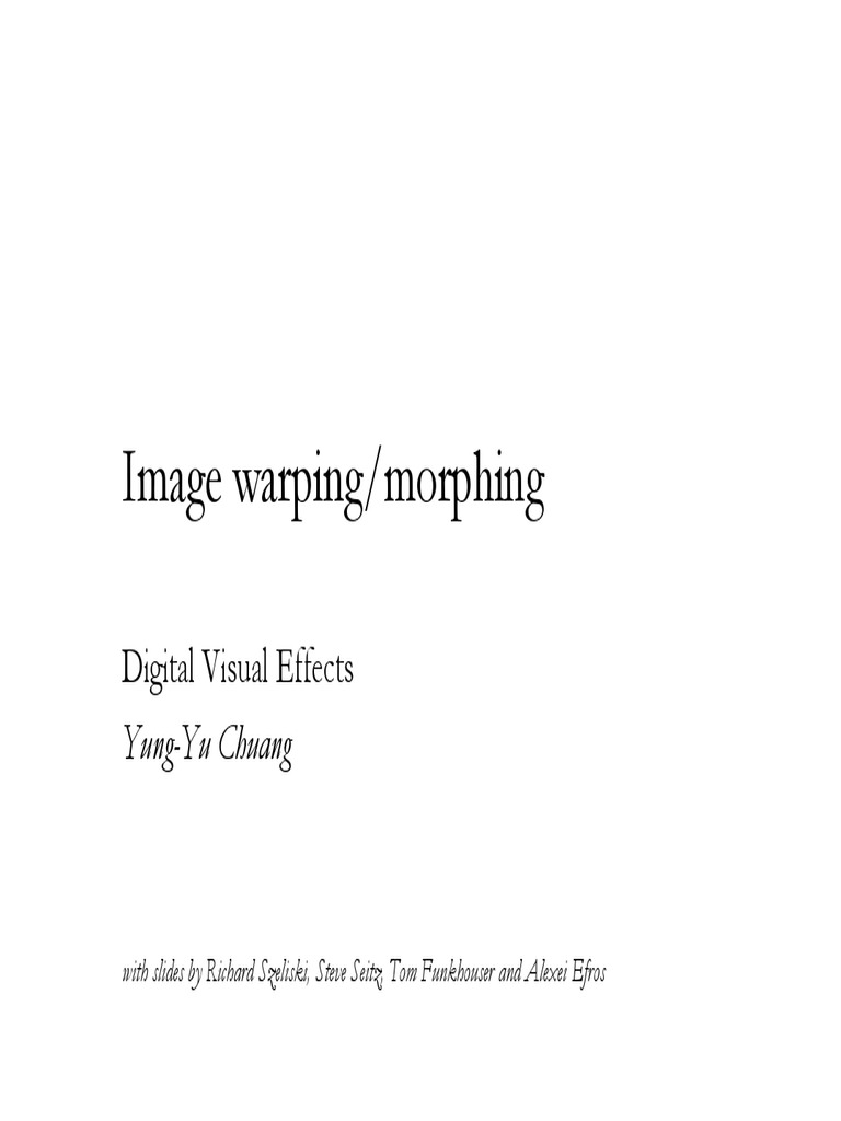 Image Warping and Transformations | PDF