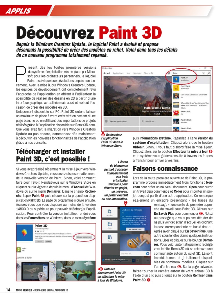 Windows+10+ +paint 3D | PDF | Interface graphique | Application
