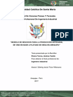 Universidad Católica de Santa María: Facultad de Ciencias Físicas Y Formales Escuela Profesional de Ingeniería Industrial