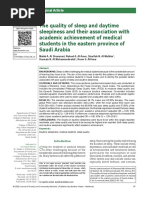 Al Shammari Et Al. - 2020 - The Quality of Sleep and Daytime Sleepiness and TH