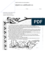 Ficha Reforzando Los Adjetivos