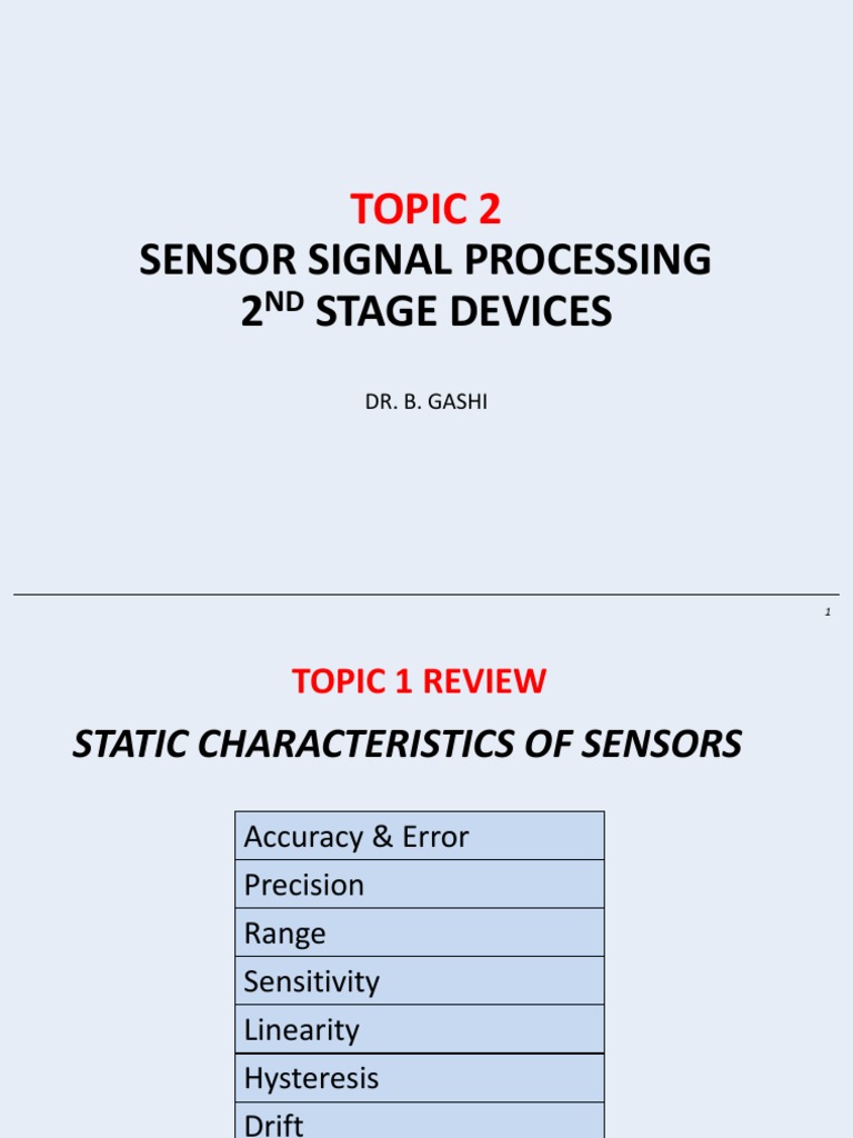 Sensor Signal Processing | Download Free PDF | Resistor | Electrical ...