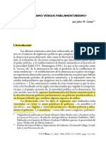 Presidencialismo Vs Parlamentarismo Carey