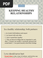 Keeping Healthy Relationships