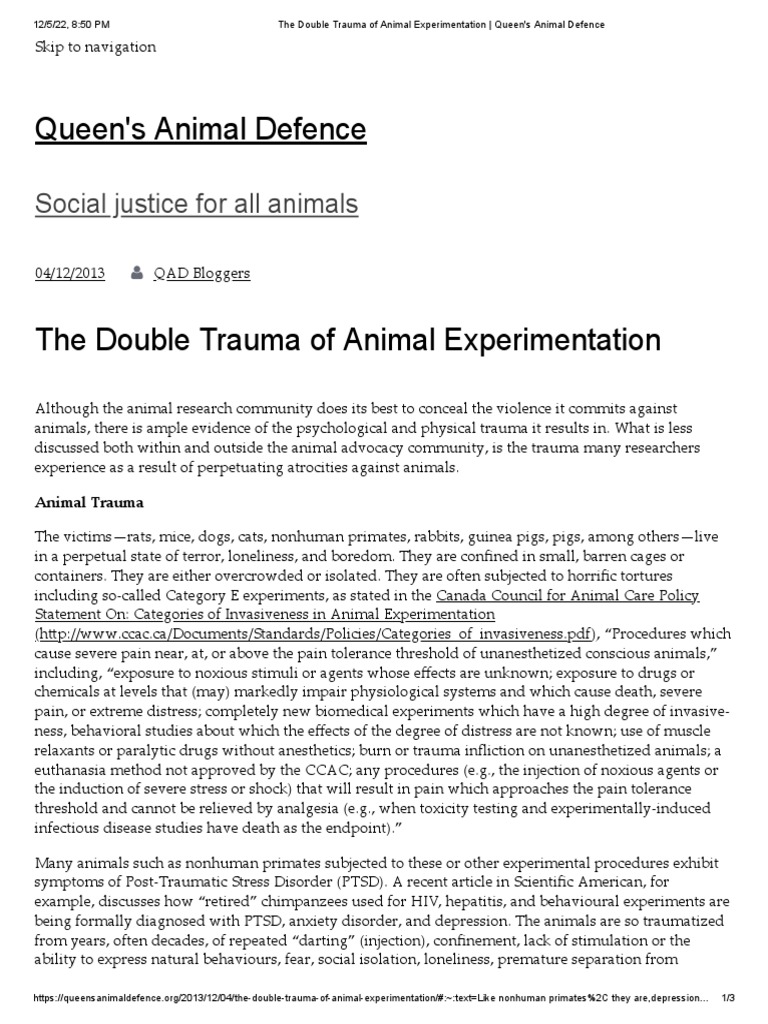 Animal Testing Articles Summary