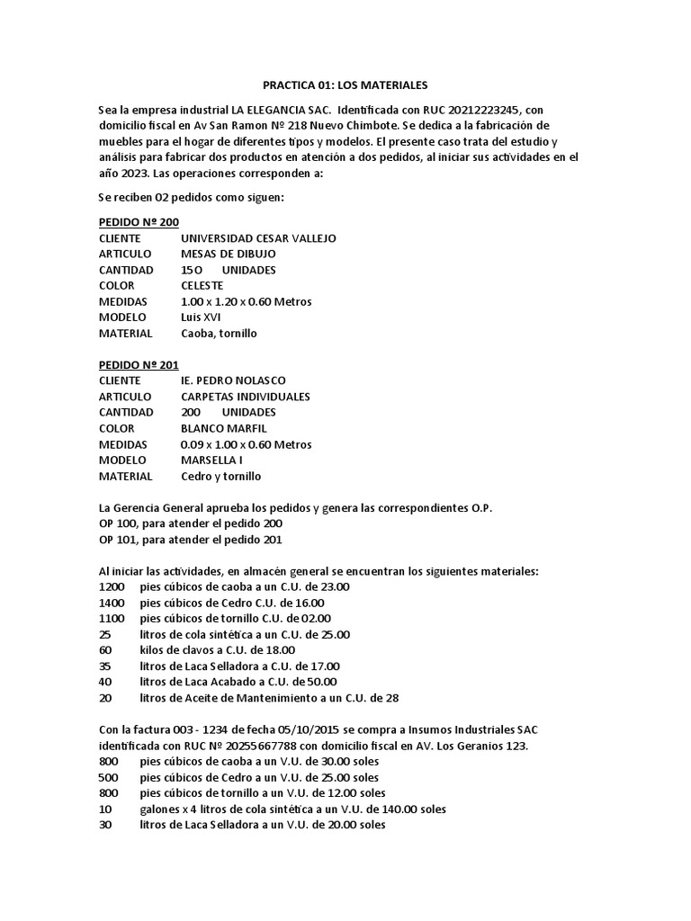 Practica 01 Materiales | PDF