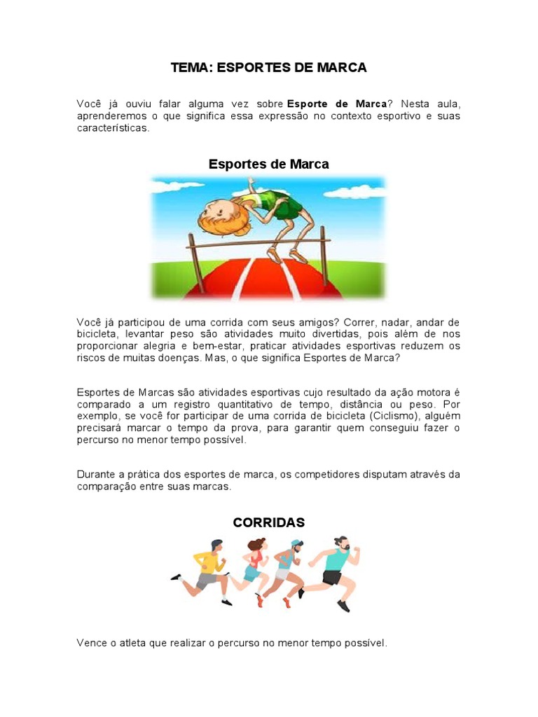 Esportes de Marca: Definição e Exemplos | PDF | Carreira e Crescimento