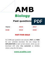 Jamb Bio Questions 16 20