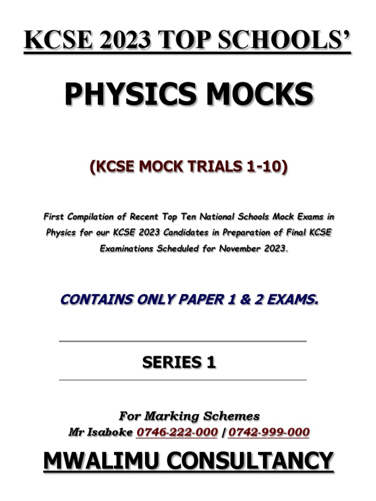 Physics 2023 Top School S Mocks Pdf Force Capacitor