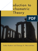 Introduction To Psychometric Theory - (2011, Routledge)