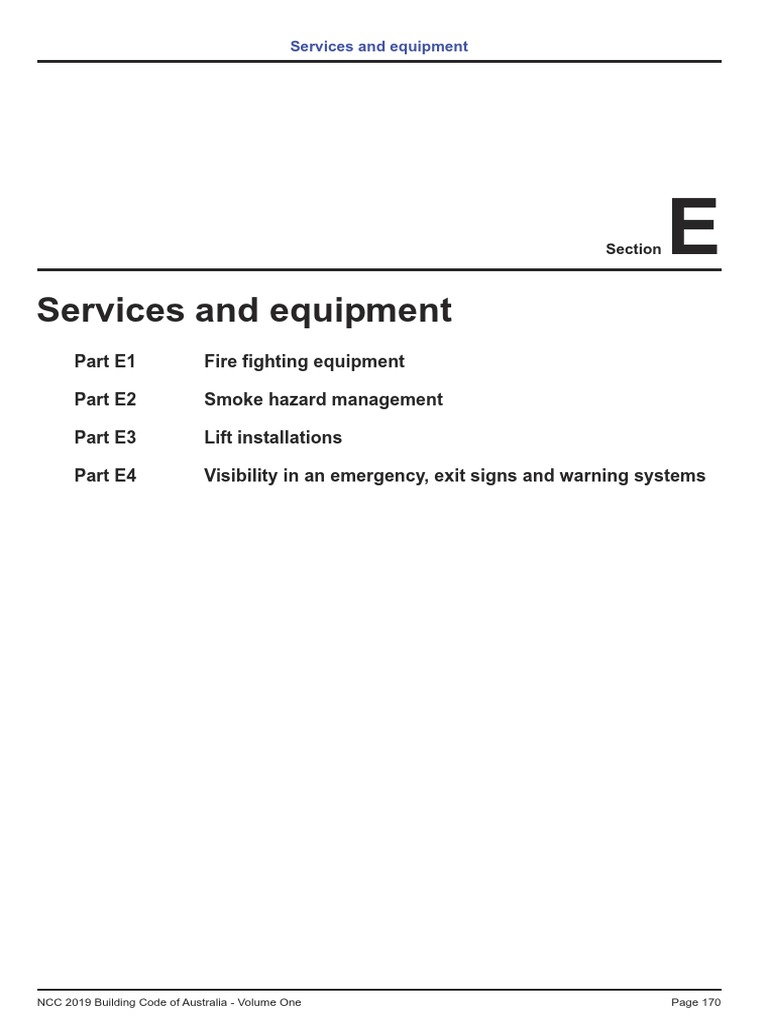 Section E of NCC 2019 | PDF