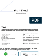 Year 4 French Weeks 3 and 4