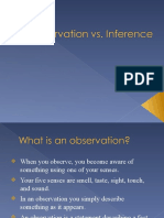 Observation vs. Inference