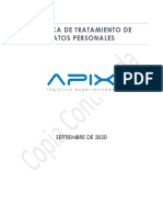 AC PO 001 Política de Tratamiento de Datos Personales APIX LE 1