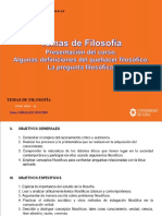 Temas de Filosofía: Programa de Estudios Generales