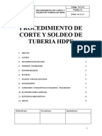 Procedimiento de Corte y Soldeo de Tuberia Hdpe