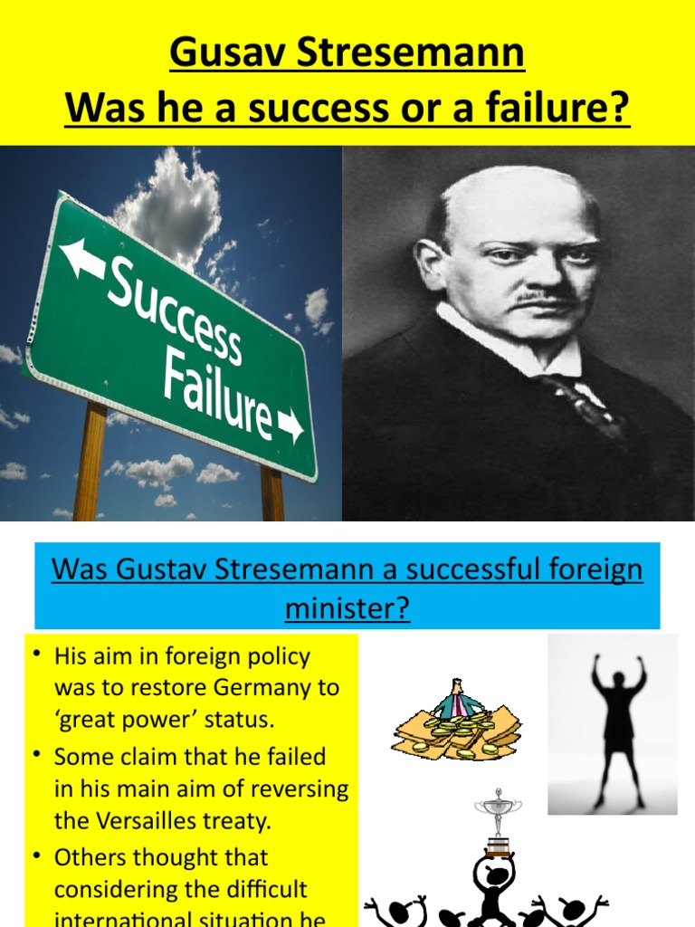 Gustav Stresemann Was He A Success or A Failure | PDF | Treaty Of ...