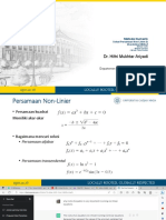 Metode Numerik - Solusi Persamaan Non-Linier I