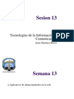 Sesion 13: Tecnologías de La Información y Comunicación