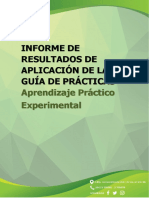 Informe de Resultados de Aplicación de La Guía de Prácticas: Aprendizaje Práctico Experimental