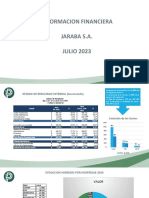 Información Financiera Julio 2023 Jaraba S.A.