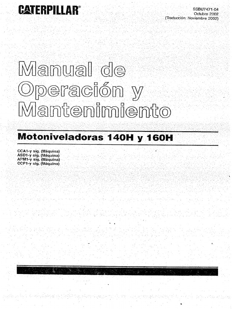 Manual de Operacion CAT140H PDF