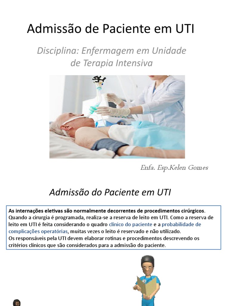Admissão de Paciente em UTI: Procedimentos e Anotações | PDF | Unidade ...
