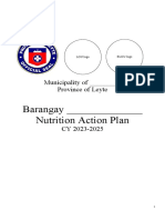 Barangay Nutrition Action Plan Template 2023 2025 A4 Size
