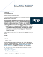Construction Project Manager Cover Letter Sample Dublin Ocean