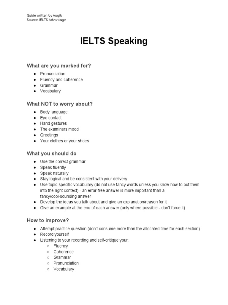 IELTS Speaking Test Preparation Guide | PDF | Knowledge | Vocabulary