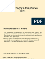 Psicopedagogía Terapéutica 2023 Introducción