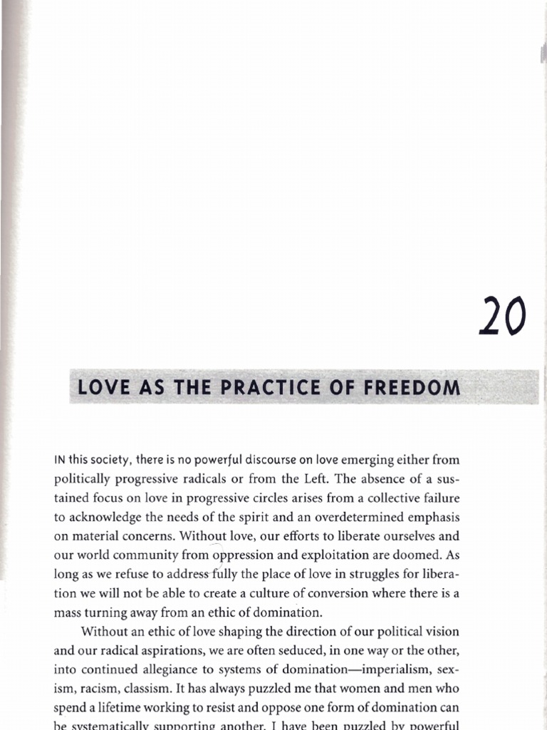Love As The Practice of Freedom by Bell Hooks PDF
