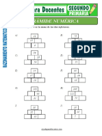 Fichas de Piramide Numerica para Segundo de Primaria