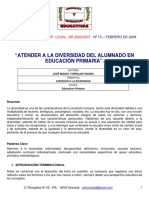 Torrablbo, J. (2009) - Atender A La Diversidad Del Alumnado en Educación Prmaria