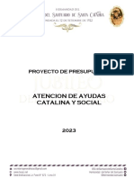 HSSSC Tesorería General - Proyecto de Presupuesto 2023 - Atención Ayudas Catalina y Social