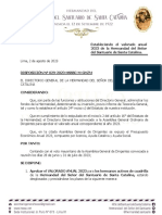 DG - HSSSC - Disposición - #029 - 2023 - Aprobando El VALORADO ANUAL 2023