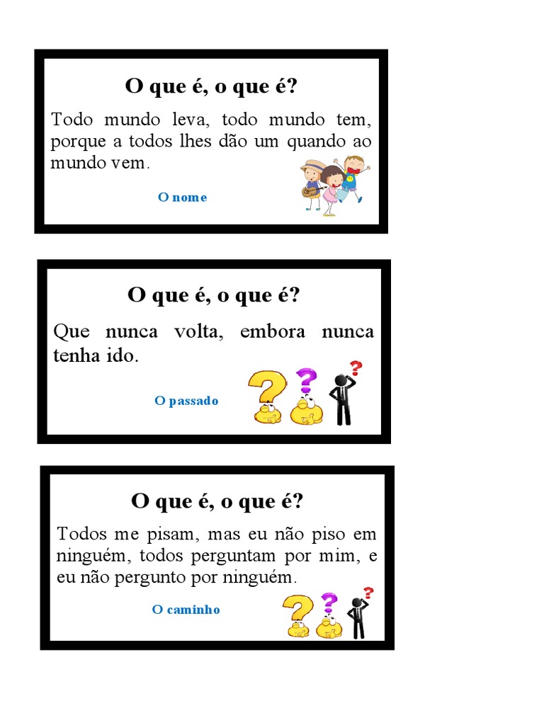 Adivinhas para Imprimir - Folclore | PDF