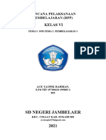 RPP Kelas VI Tema 5 Subtema 2 Pembelajaran 1