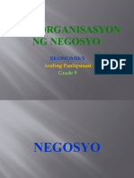 Mga Organisasyon NG negosyo-AP1